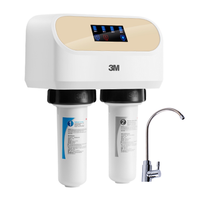 3M(3M)厨下式家用直饮净水器DRO75-CL型净水机(香槟金)RO反渗透膜 1:1.5废水比