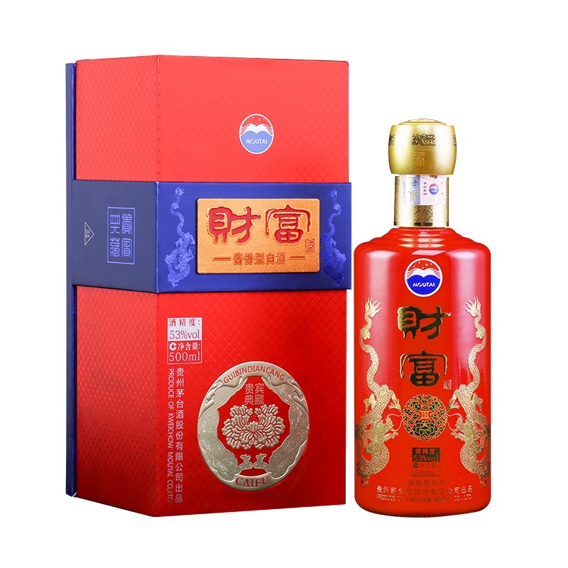 贵州茅台酒股份有限公司出品 财富贵宾典藏白酒 53度酱香型 500ml/单瓶
