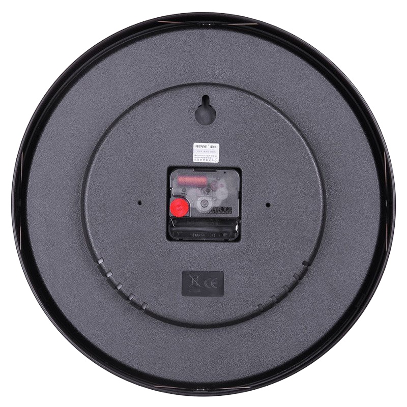 汉时钟表 挂钟客厅静音 烤漆金属创意挂表简约办公客厅石英钟HW04银色12寸