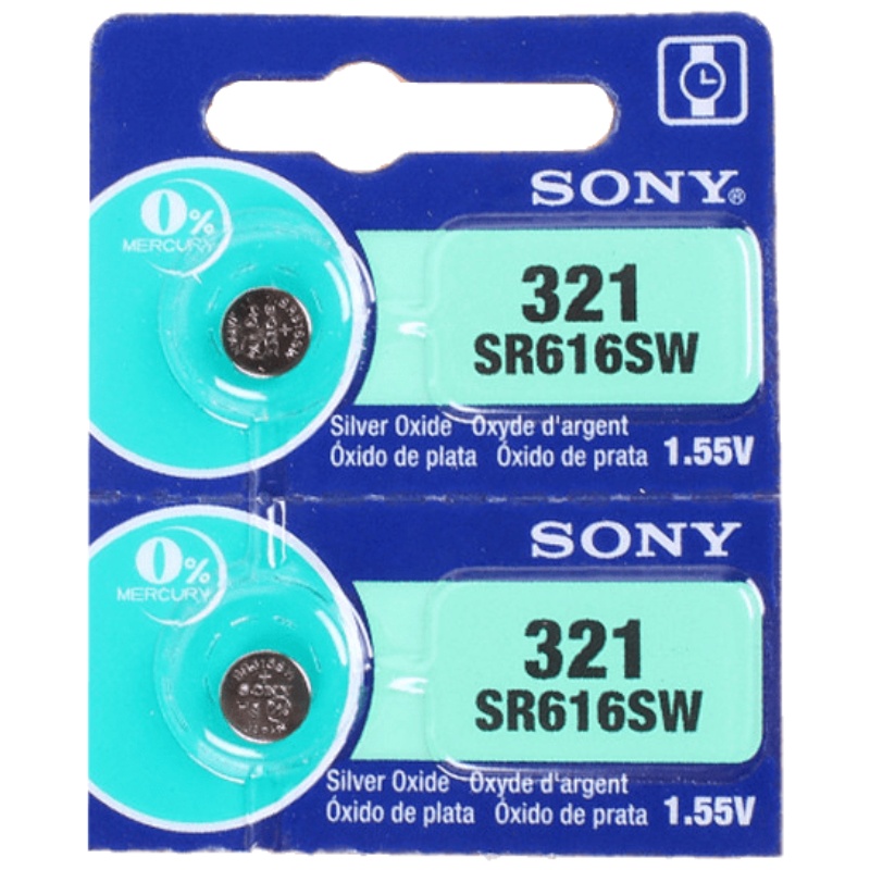 适配SNOY/索尼321纽扣电池SR616SW 321 石英手表电池电子2粒A26W