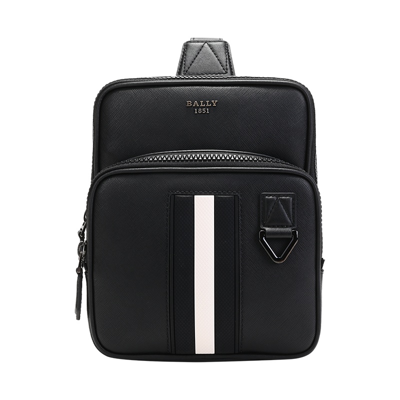 巴利 BALLY 男士 涂层牛皮革单肩斜挎包胸包MOLKO