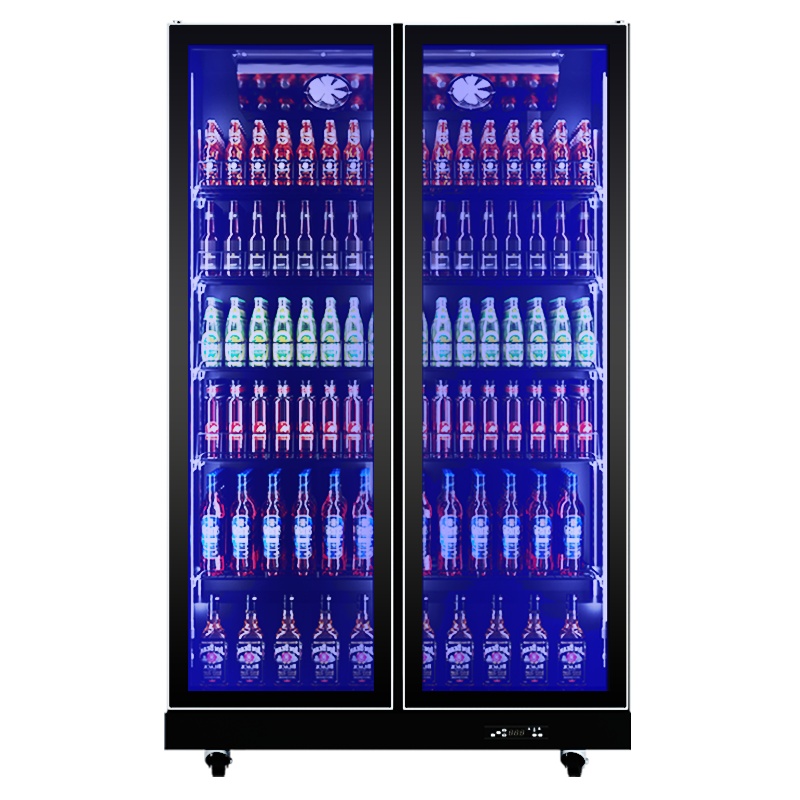 星星(XINGX) 双门冷藏啤酒柜 立式展示柜 酒吧全面屏保鲜柜 超市玻璃饮料柜 全屏双门款 IVGC-2D-6520W