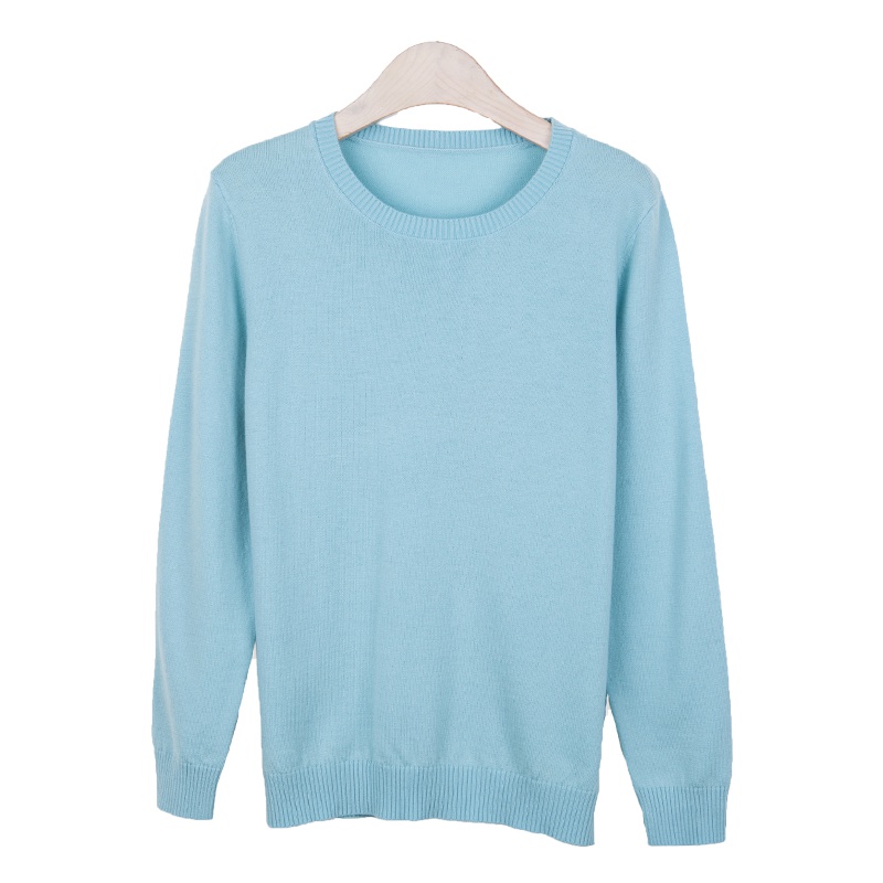 yaloo/雅鹿女装2019新款纯羊毛针织衫修身长袖毛衣圆领打底上衣x