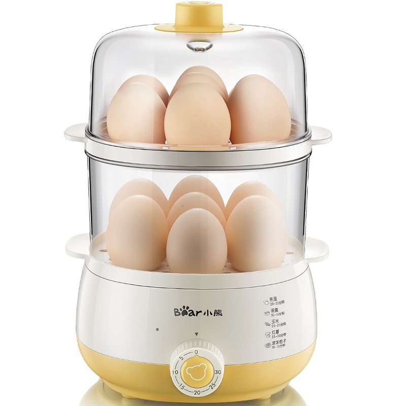 小熊(Bear) 早餐机 双层家用蒸蛋器 定时煮蛋器 ZDQ-A14R1