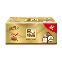 清风抽纸原木纯品金装家用实惠装面巾纸餐巾纸抽批家庭装大包纸巾
