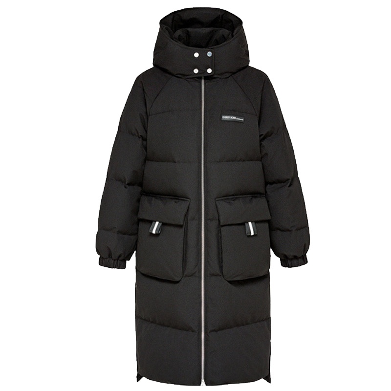 【专柜同款】拉夏贝尔宽松中长款羽绒服2019冬季新款韩版时尚小众设计感女款10023392