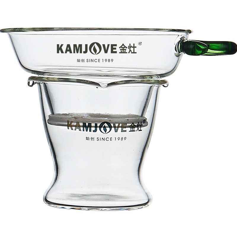 KAMJOVE/金灶 GO-08 玻璃茶漏 纯手工吹制玻璃茶滤 隔茶斗 功夫茶具配件 茶器微孔过滤网 琉璃手柄过滤器具