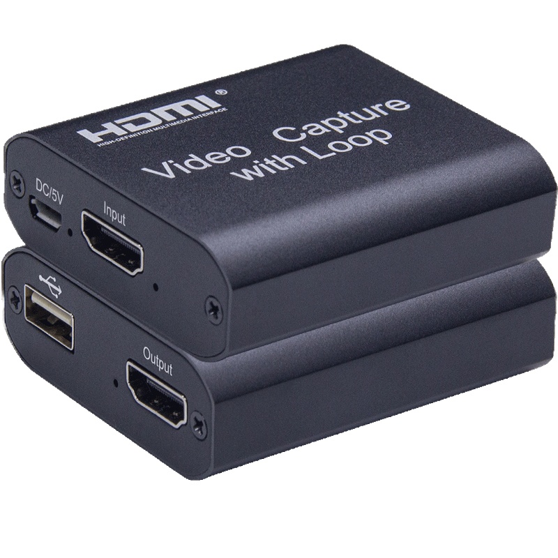 同三维T5009 HDMI采集卡器USB高清视图录制盒 微单反摄像机 视频会议PS4 Switch游戏直播HDMI环出