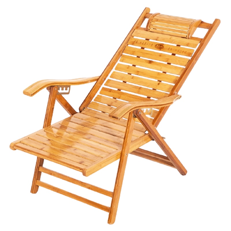 躺椅折叠椅午休竹躺椅老人逍搖椅成人靠背椅凉椅摇摇椅懒人午睡床H