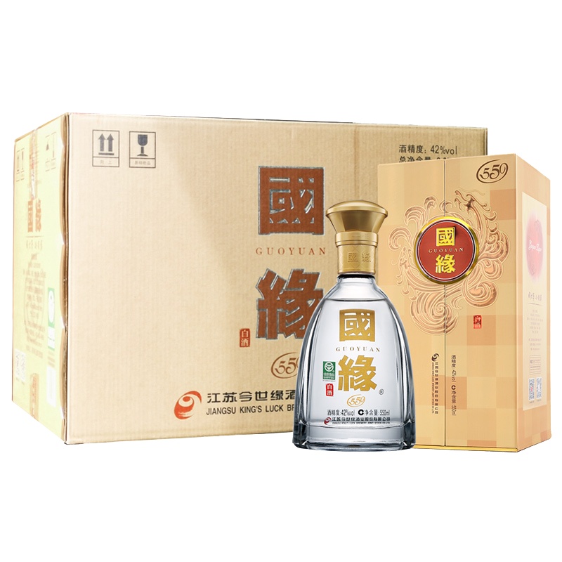 今世缘 国缘对开42度 550ml*6 整箱 白酒