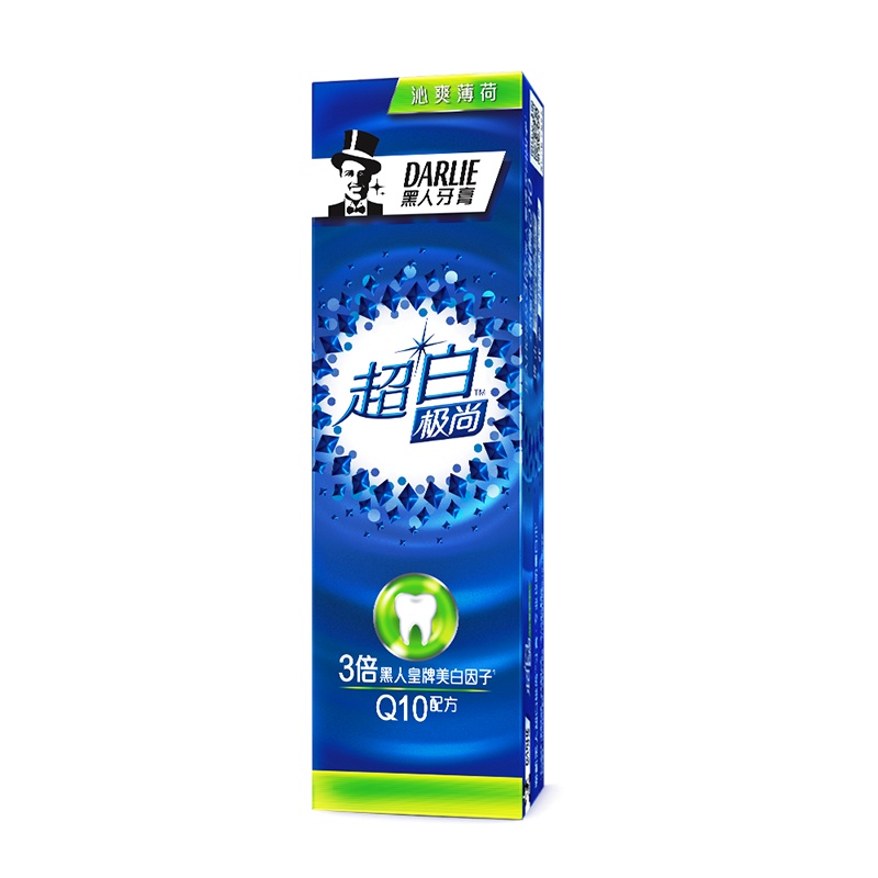 黑人(DARLIE)超白极尚牙膏120g(沁爽薄荷)