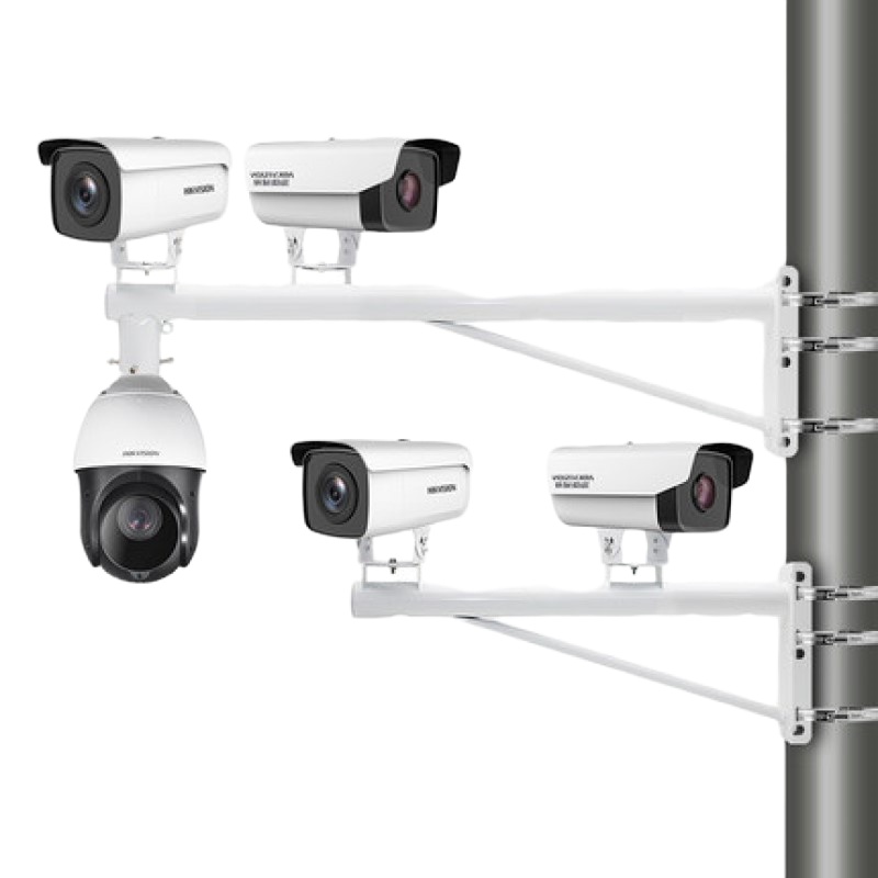 吉晨 监控摄像头支架一体抱柱支架60cm