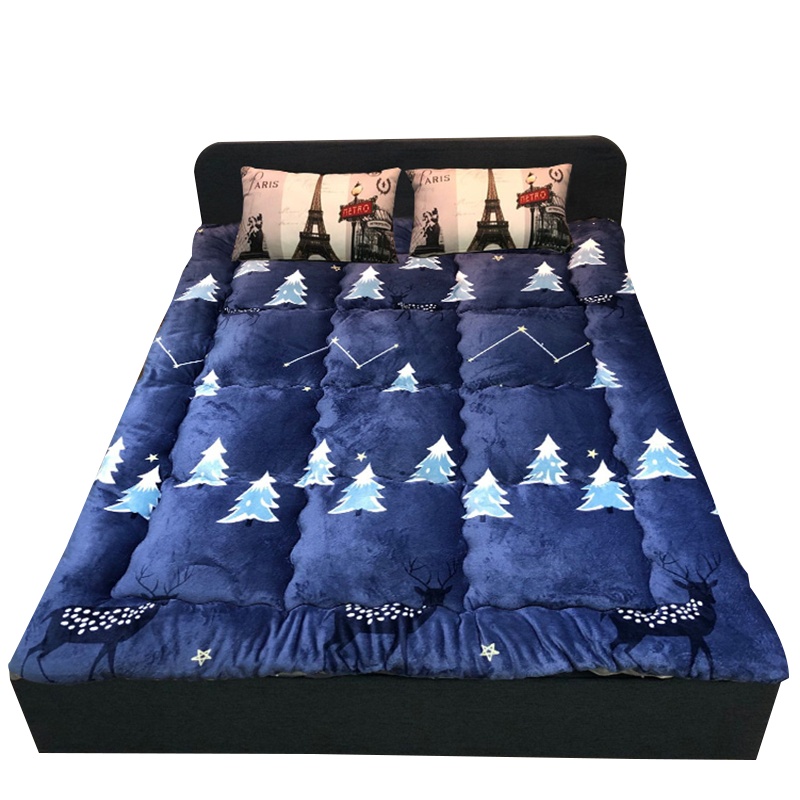 加厚床褥床垫子学生宿舍单人软垫双人1.2m1.5米床租房专用法兰绒床垫保护冬季加厚保暖