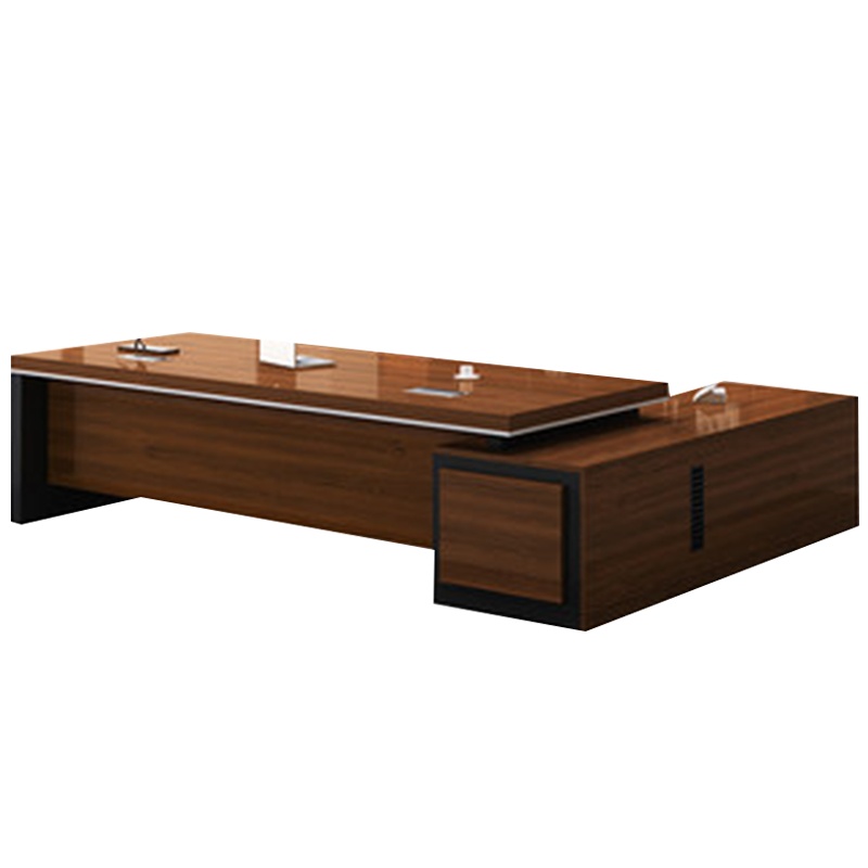 鑫金虎 办公家具老板桌办公桌组合现代简约板式大班台主管桌经理桌总裁桌2.4m