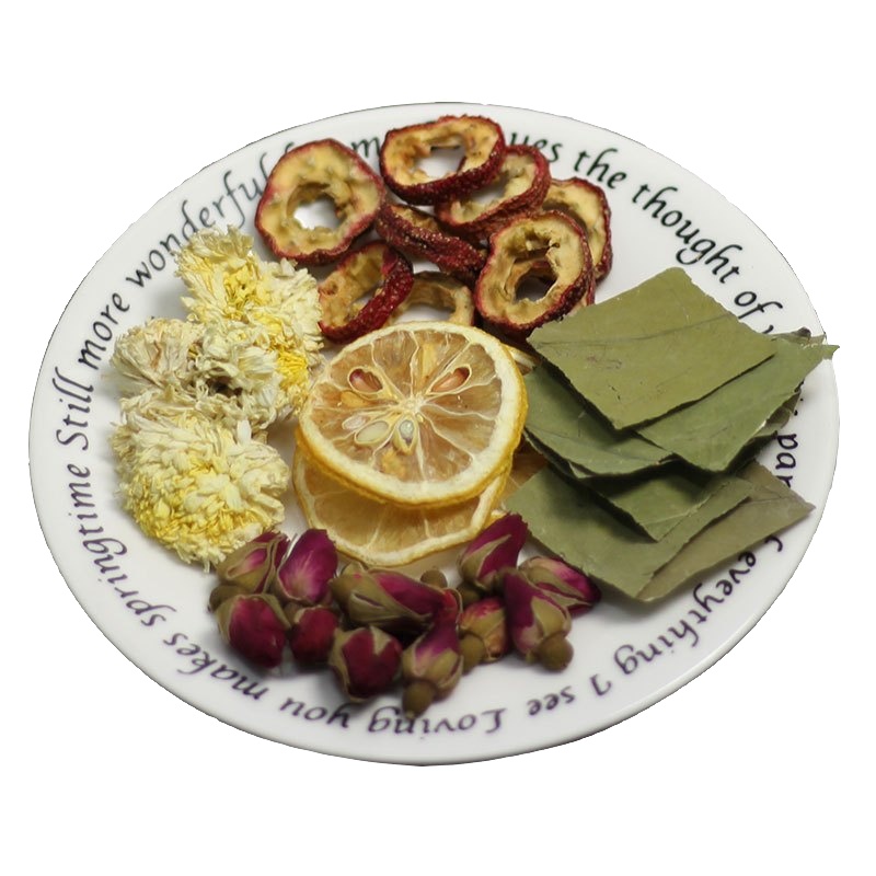 恬小燕柠檬荷叶茶荷叶柠檬茶柠檬片荷叶水果茶泡茶干片组合型10g