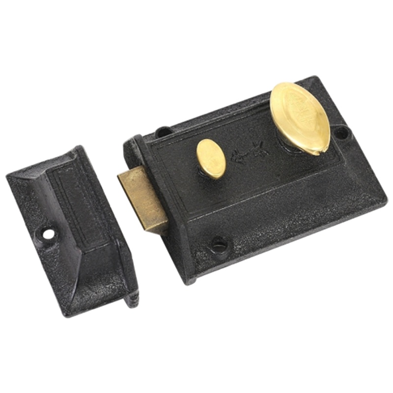 双保险老式房门锁CIAA弹子门锁二保险锁外装暗锁木门门锁