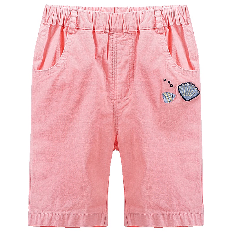 婴姿坊男女童夏季韩版纯色五分休闲宽松运动短裤