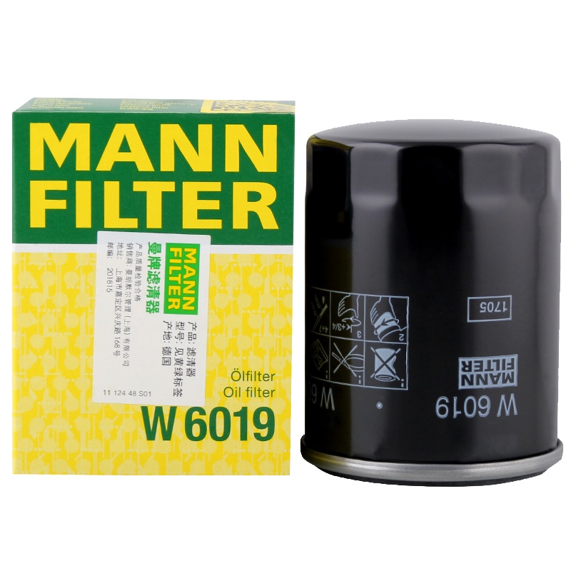 曼牌(MANNFILTER)机油滤清器/机滤/机油滤芯W6019(森林人/傲虎/力狮/BRZ/XV)