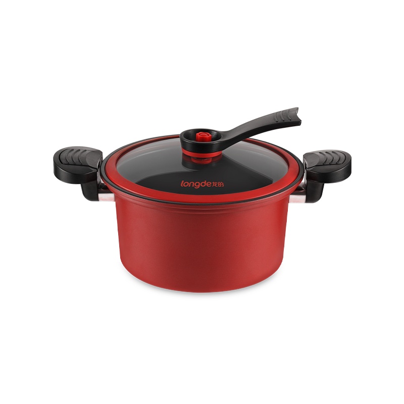 龙的(longde)汤锅微压不粘炖汤锅 低压力煲汤锅燃气电陶炉通用