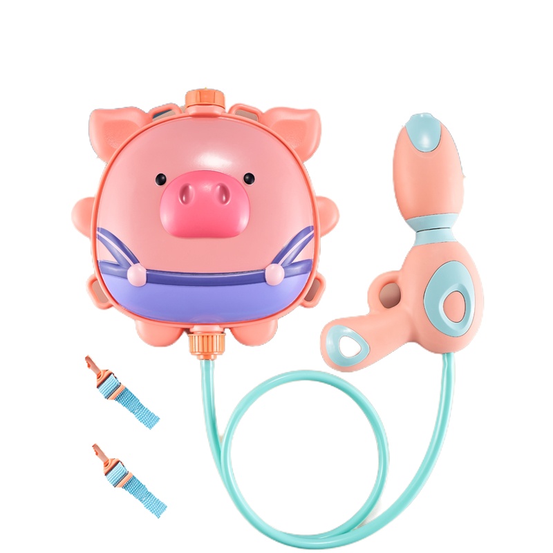 麦巧适( MAQUCC)儿童洗澡宝宝戏水玩具背包式水枪可打水仗 小猪书包水枪1000ML