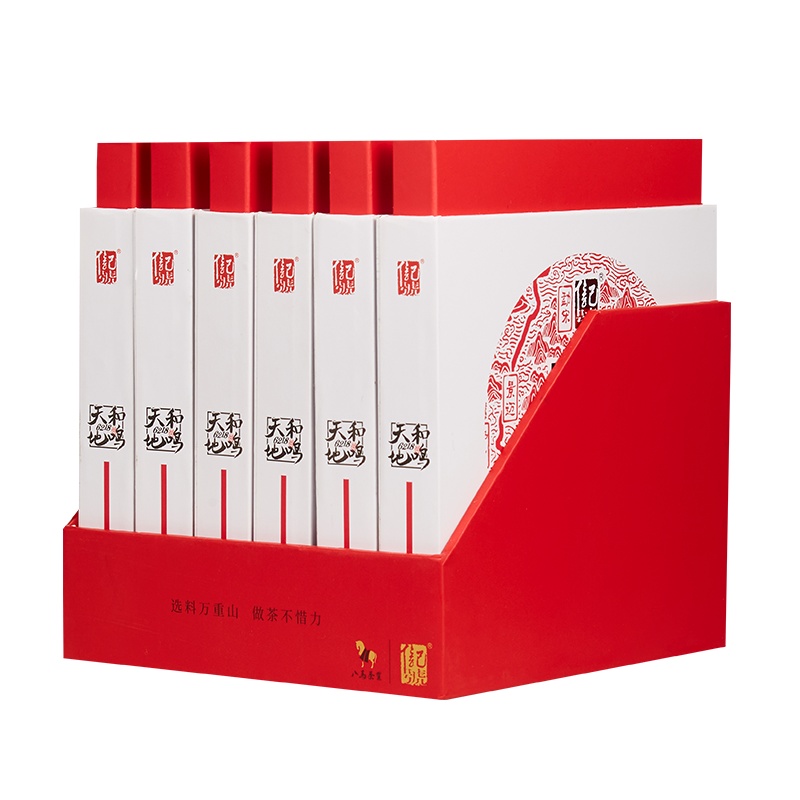 八马茶叶 信记号 天地和鸣 云南普洱茶普洱生茶手撕饼 6饼装360g