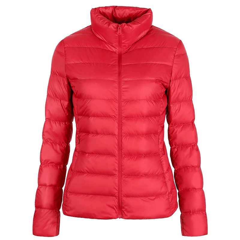 高梵(GOLDFARM)秋冬保暖时尚轻薄短款无毛领女式羽绒服