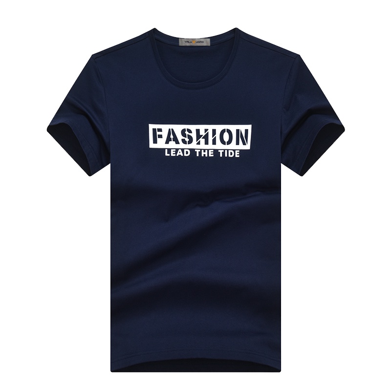 雅鹿男装夏季男士时尚印花休闲圆领T恤T001
