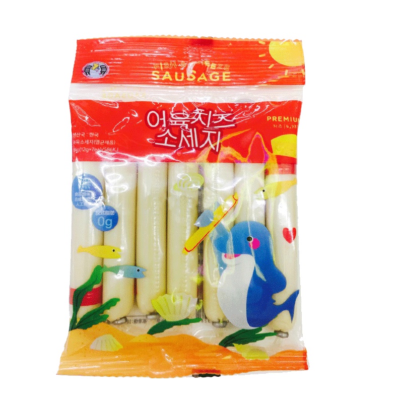 贝贝沃尔芝士鳕鱼肠84g 宝宝零食 进口零食