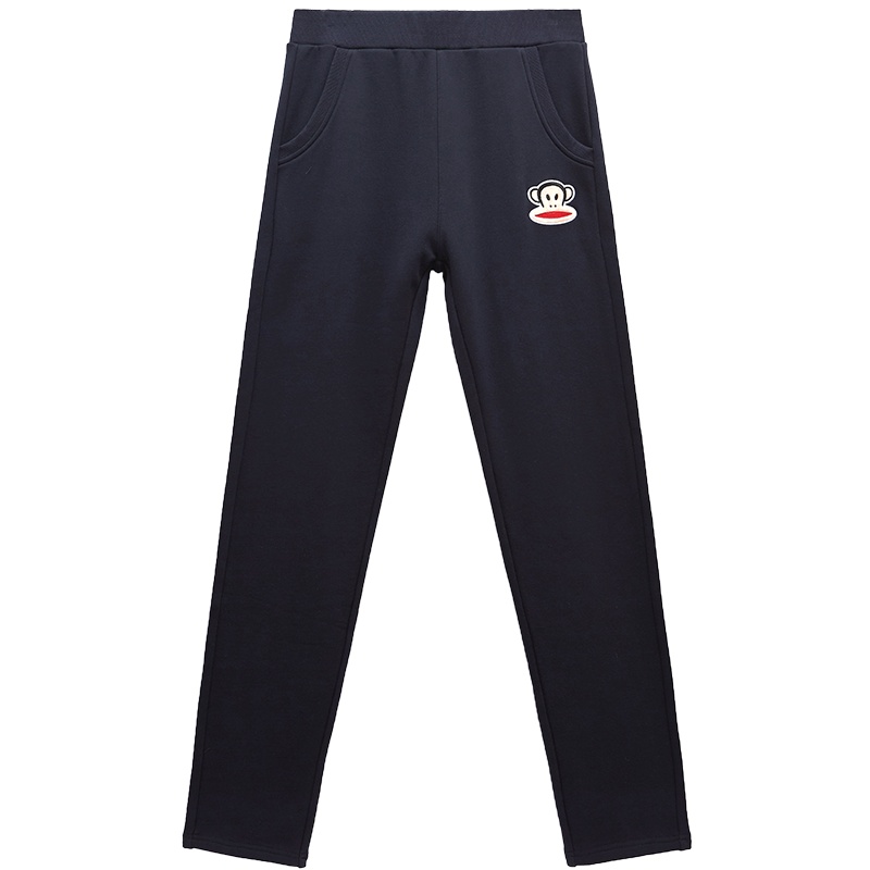 Paul Frank/大嘴猴秋冬新款休闲裤女潮流贴绣宽松休闲直筒裤