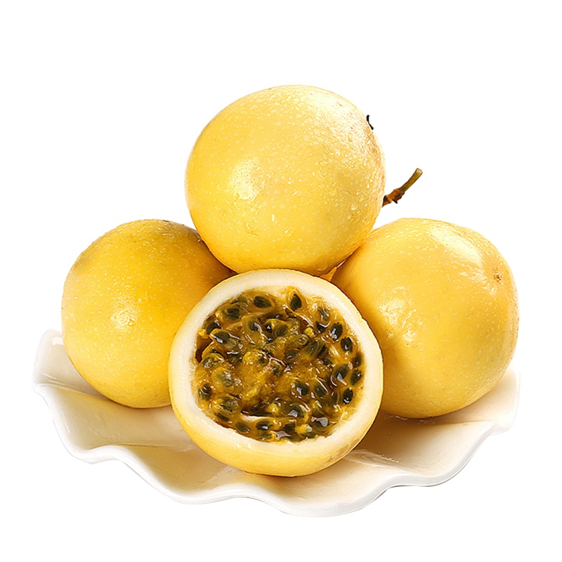 现摘黄金百香果 12枚装 中果 新鲜应季当季水果 黄皮西番莲 鸡蛋果