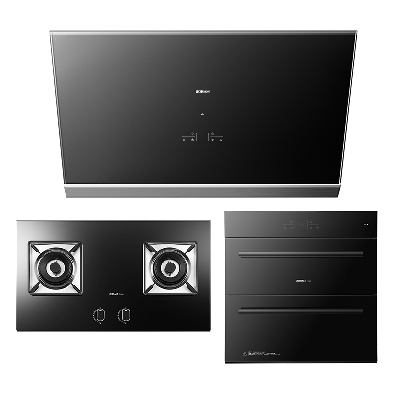 老板(ROBAM)侧吸式触控式吸油烟机21立方风量油烟机燃气灶消毒柜烟灶消套餐消毒碗柜27X6+56B0+703