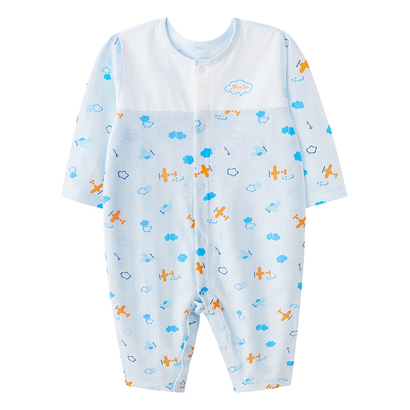 皮偌乔春秋初生婴儿连体衣服宝宝新生儿哈衣睡衣婴幼儿爬服爬行服