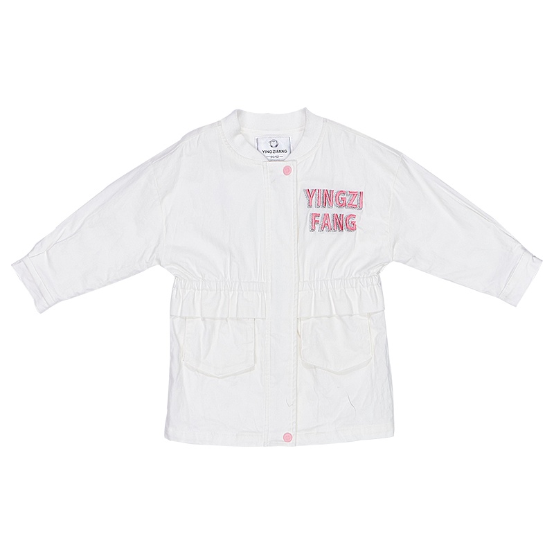 婴姿坊外套女童中长款外套中小童春季潮洋气