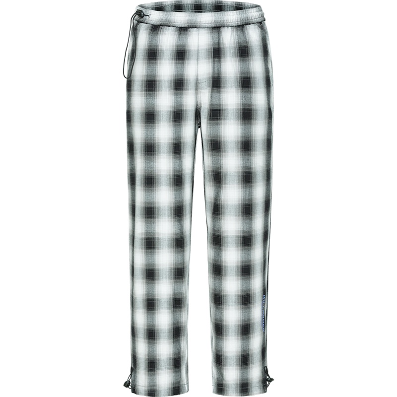 森马夏季休闲长裤男新款青少年宽松直筒长裤子潮流男装格子裤子