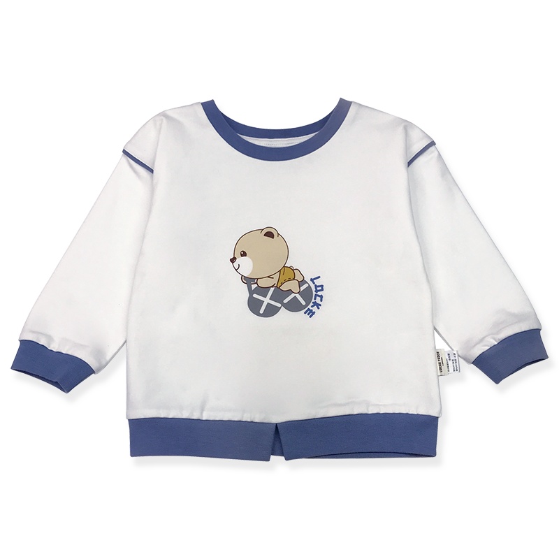 洛克泰迪针织圆领上衣2020春秋款童装男宝时尚靓仔T恤