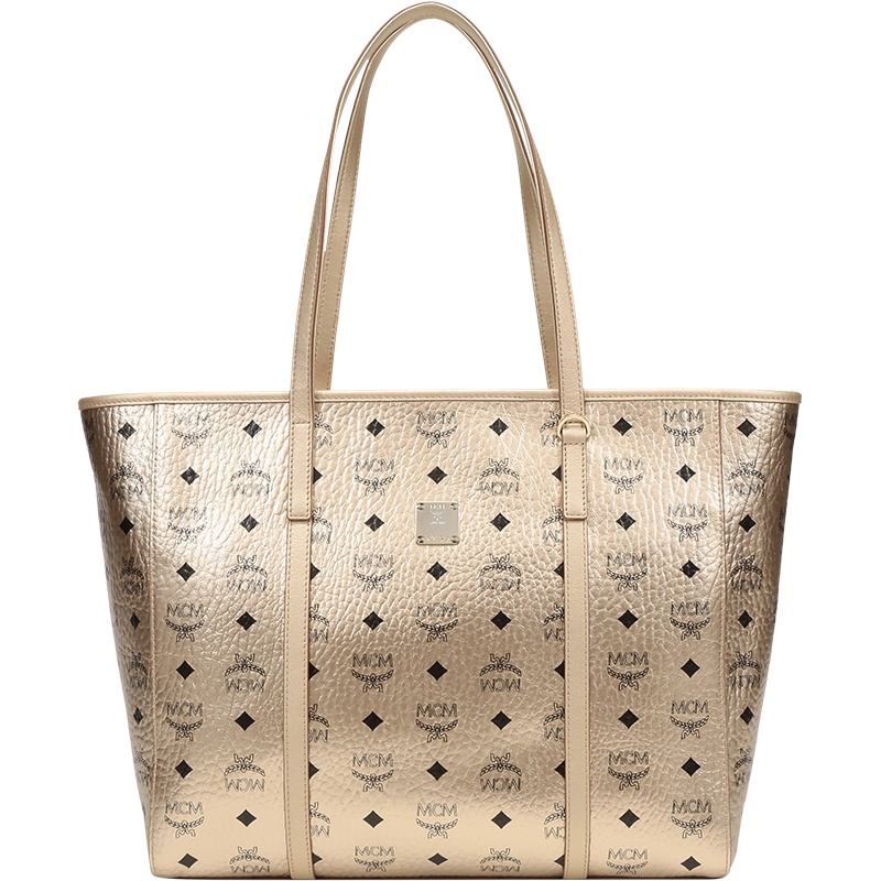 MCM 女士 涂层帆布配皮Toni Visetos购物袋手提单肩包中号 MWPAATN02