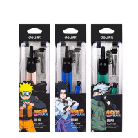 得力(deli) 72161 火影忍者疾风传金属圆规套装 学生绘图考试工具 鸣人佐助卡卡西随机发