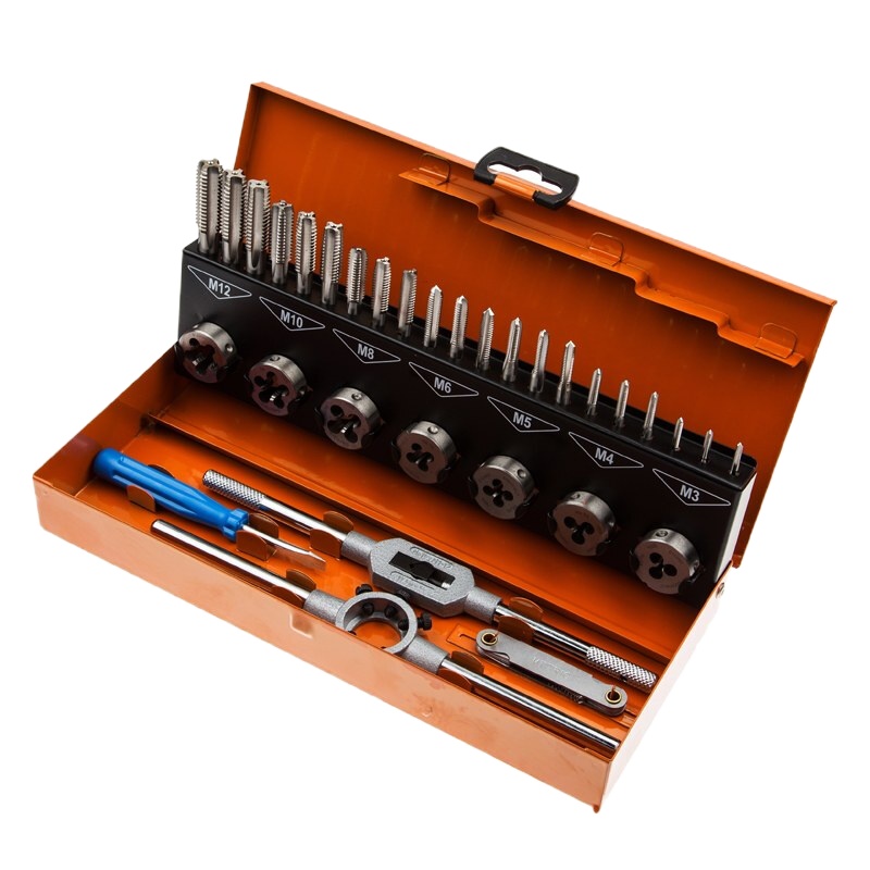 钢盾(SHEFFIELD)32件套公制高速钢丝锥板牙组套 S133002