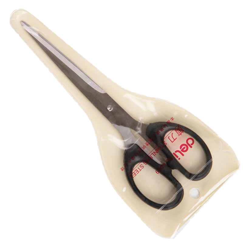 得力6009剪刀不锈钢耐用剪刀(红)