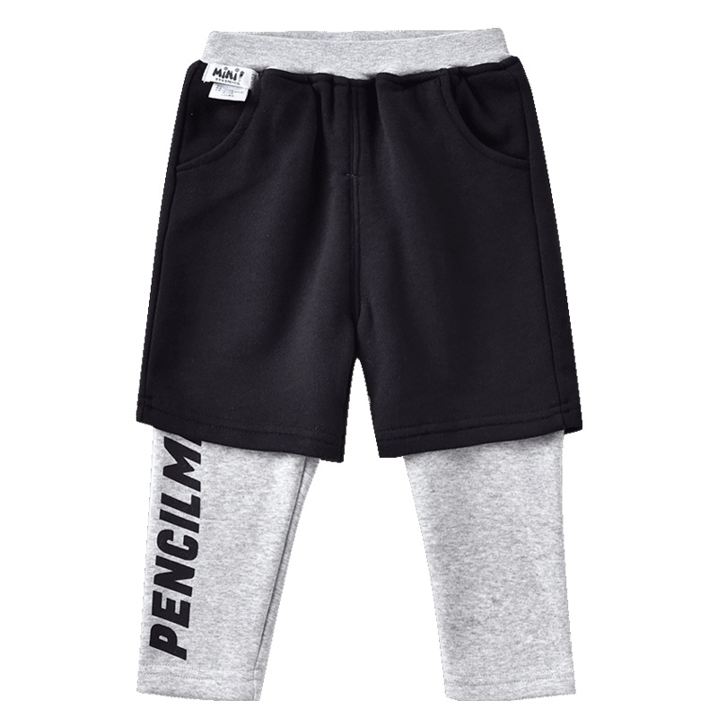 铅笔俱乐部童装2020新款男童加绒长裤小男孩裤子儿童保暖休闲裤