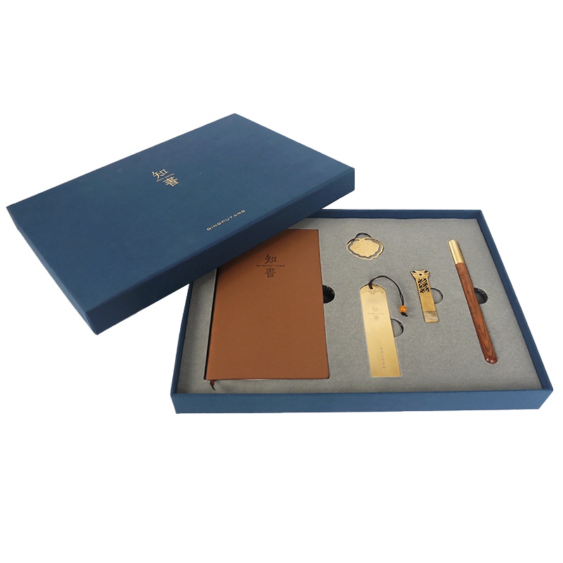 清朴堂(qingputang) 知书5件套 文创记事本 如意铜书扣 黄铜书签 黄铜U盘 红木笔 单个价