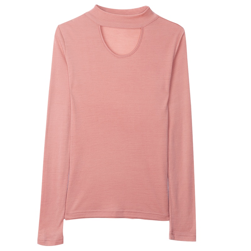 金菊秋冬新款毛衣圆领薄款修身打底羊毛衫女