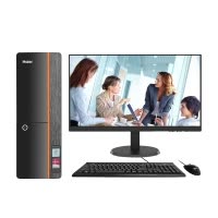 海尔(Haier)极光 H50台式电脑套机 21.5英寸显示器(Intel i3-8100 4GB 1TB 正版Win10)企业采购家用办公商用台式电脑