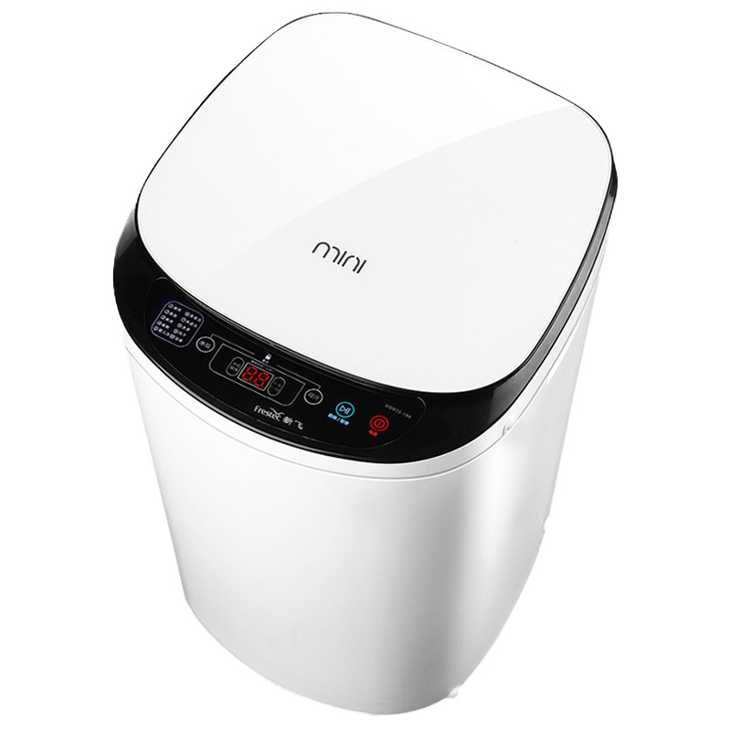 新飞 洗衣机全自动家用婴儿童宝宝小型迷你 可选无菌风干高温煮洗洗烘一体 3.5kg白色高温煮洗 钢化玻璃款