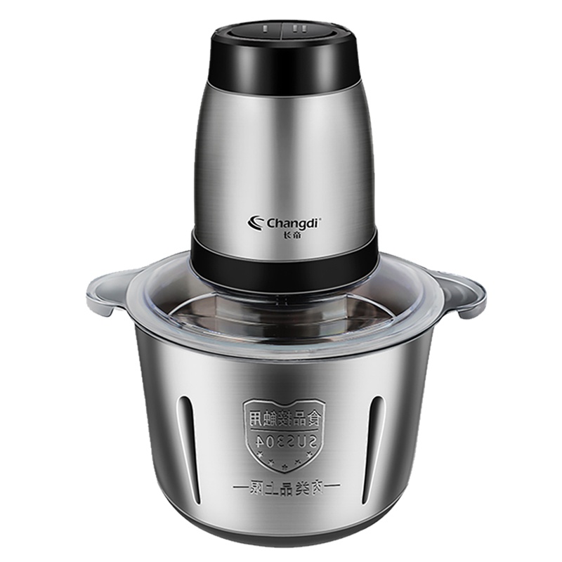 长帝绞肉机家用电动不锈钢碎肉机2L大容量一机多用厨房好帮手搅拌机绞馅机碎菜料理机辅食馅料纯铜电机CJ-X6不锈钢单刀