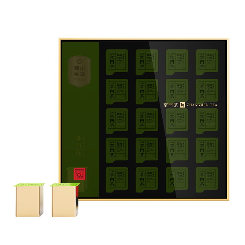 [2021新茶]八马掌门茶 新茶 黄山毛峰绿茶茶叶 20罐礼盒装80g
