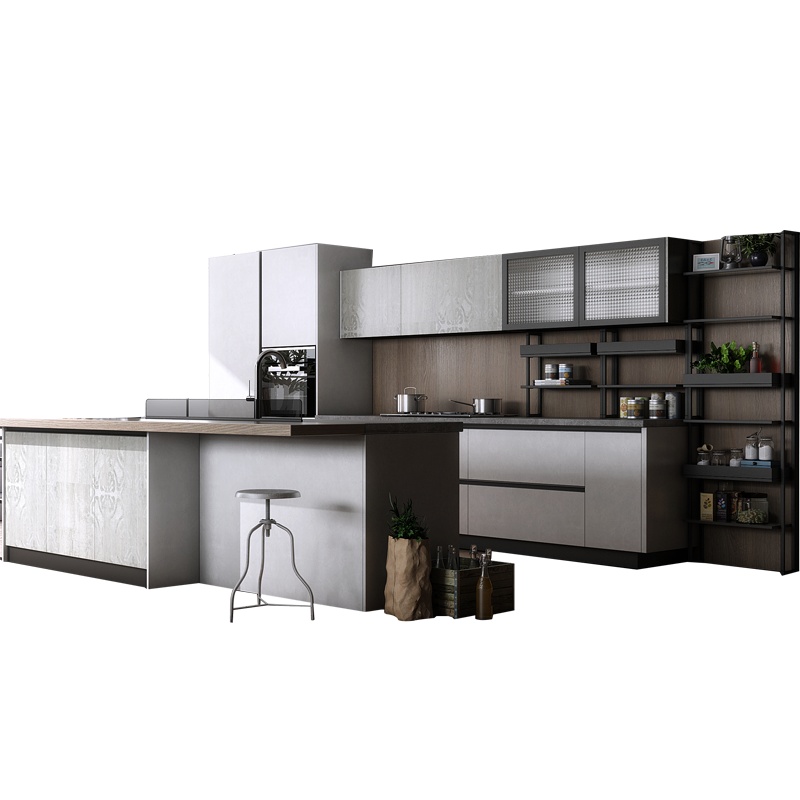 皮阿诺整体橱柜 定制厨房柜家具装修石英石厨柜定做现代简约风定制预付金