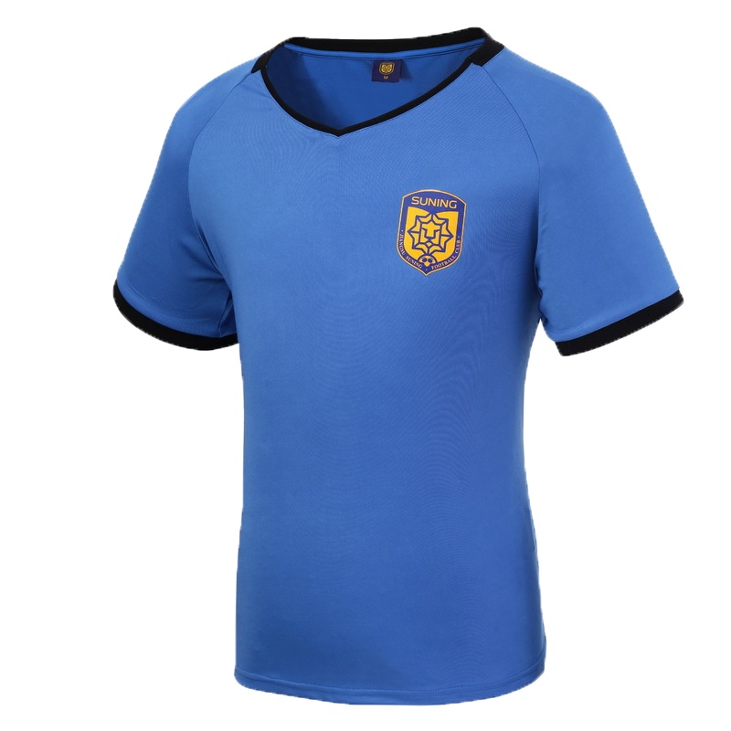 江苏苏宁足球俱乐部 官方男士V领训练成人男子运动T恤