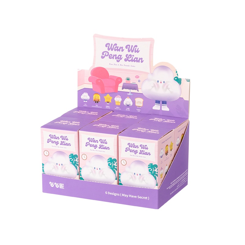 名创优品(miniso) 万物捧脸-小朵和她的朋友们系列手办创意玩偶(混)