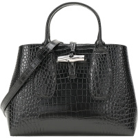 LONGCHAMP 珑骧 女士 ROSEAU系列牛皮手提单肩斜挎包竹节包中号 10058 HTS